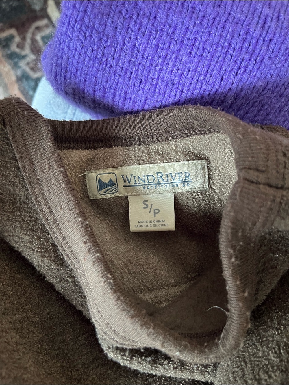 Men’s Windriver Classic Cozy Crewneck Sweater - Brown like new Size Small - Picture 7 of 9